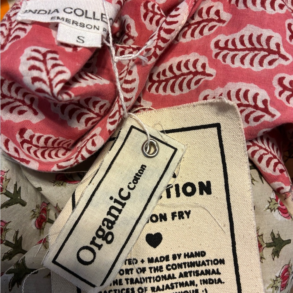 NWT EMERSON FRY BASALIE COTTON MIDI DRESS IN PATCHWORK ROSEY SZ S - Picture 12 of 12